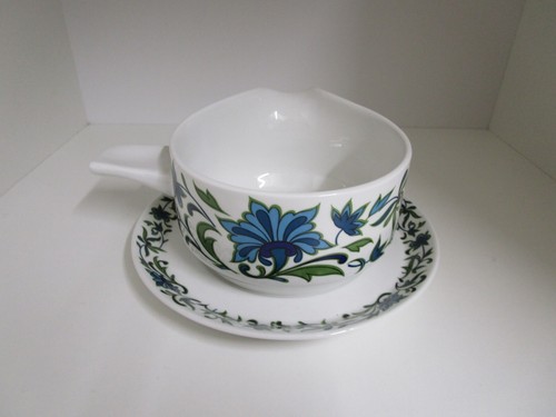Midwinter Spanish Garden Gravy/Sauce Boat And Saucer. Mid Century design. - Picture 3 of 5