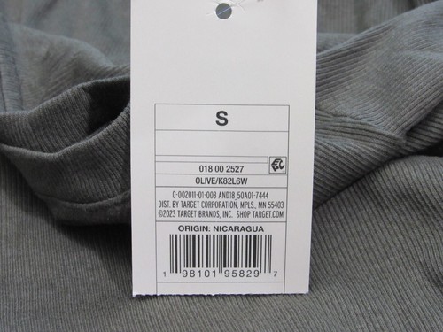 A New Day Women's Slim Fit Long Sleeve Ribbed T-Shirt Olive Green Size Small - Picture 5 of 8