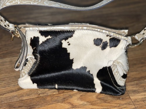 Hype Purse with Black And White Cowhide Fur & Leather - Picture 8 of 11