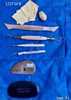 Lot: 8 Clay Pottery Ceramics Sculpt Carve Tools, Rubber Finish, Ribbon, Scraper