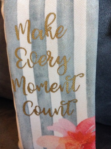 CVS SUNGLASS CASE MAKE EVERY MOMENT COUNT BLUE & WHITE STRIPED - NEW WITH TAGS - Picture 2 of 3