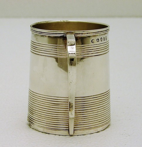 English Sterling Silver Cup Mug Hallmarked London 1802-3 & Maker's mark - Picture 2 of 9
