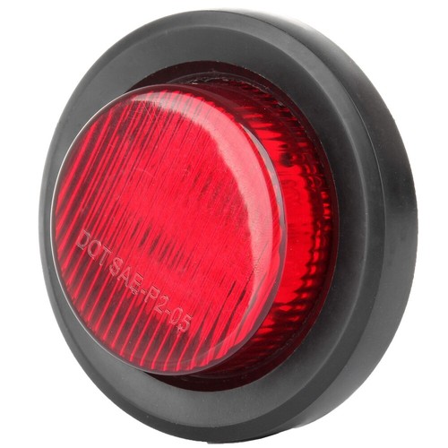 8PCS 2 INCH RED CLEARANCE LIGHT RV TRUCK TRAILER LAMP ROUND SIDE MARKER - Picture 6 of 8