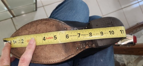 Botas de hombre vintage Tony Lama cuero vaquero occidental talla 9,5 M negras - Imagen 8 de 10