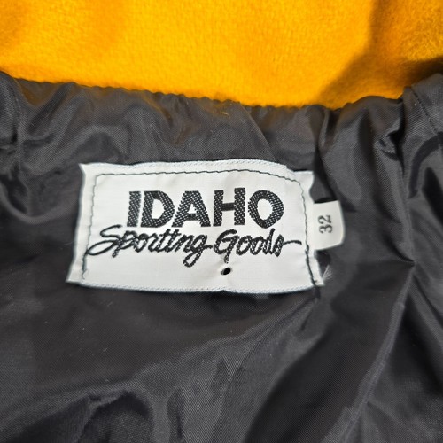 Vintage Letterman Varsity Jacket YELLOW BLACK KNIGHTS size 32 clean - Picture 7 of 8