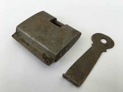 Lock Indian Old Vintage Iron Lock With Key Hand Made Unique Collectible