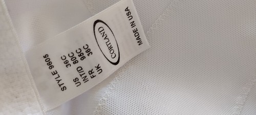 CORTLAND INTIMATES 36C BLANCO CIERRE DELANTERO RESPALDO SOPORTE INALÁMBRICO 9605 TAZAS DE ENCAJE... - Imagen 14 de 14