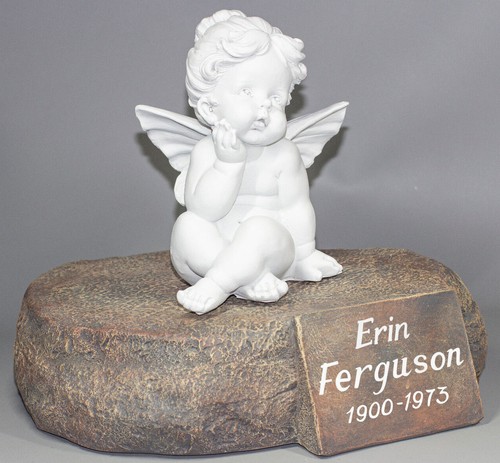 Angel Urn Ashes Human Cremation Keepsake Memorial Large Funeral Box Personalized - Foto 1 di 10