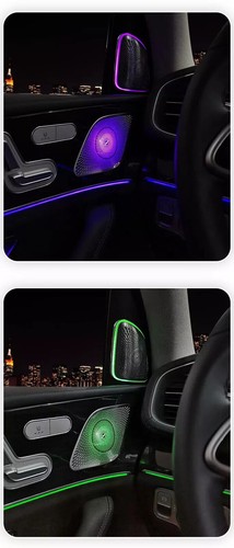 For Mercedes-Benz GLS GLE W167 64 Colors Door LED Ambient Light Dashboard Cover - Picture 11 of 12
