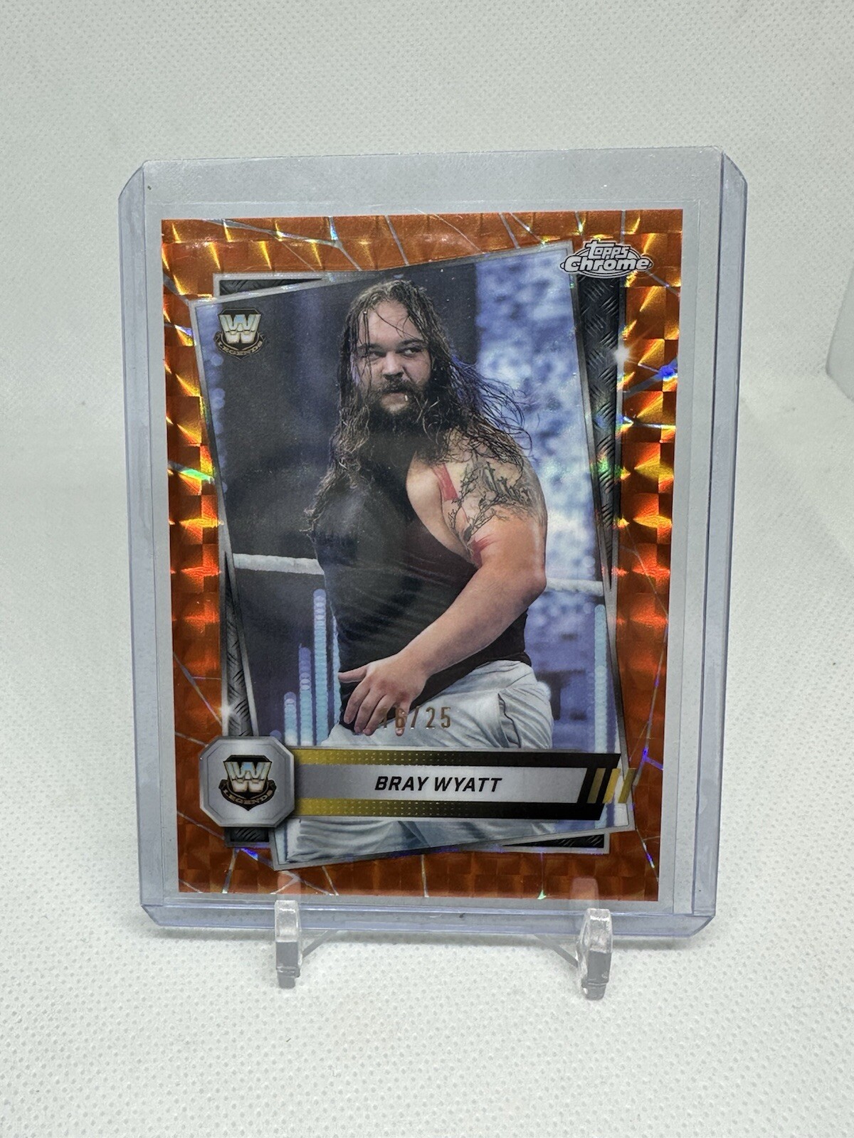 2025 Topps Chrome WWE Bray Wyatt Orange Geometric /25