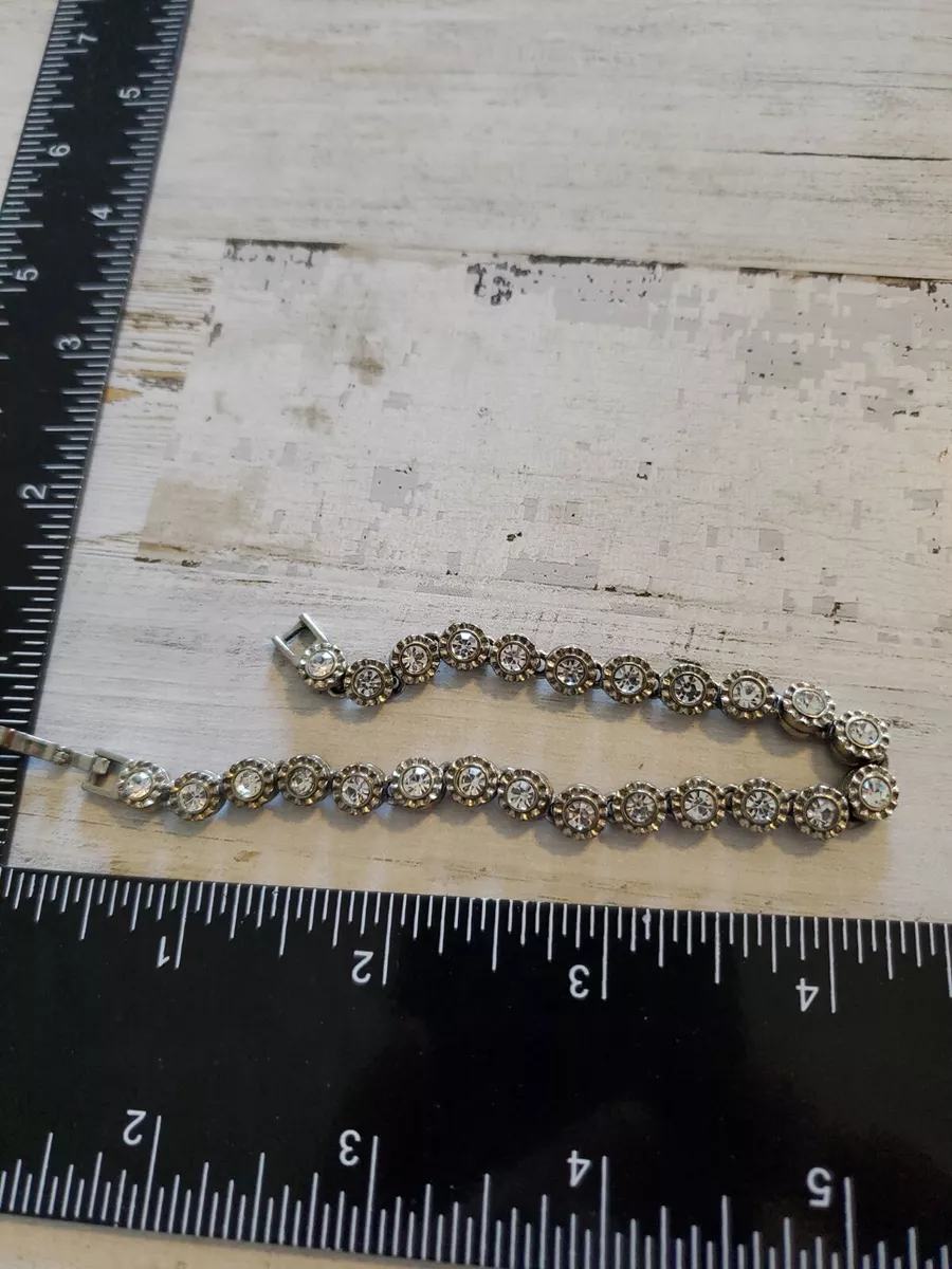 Premier Designs Bracelet Silver Tone with stones Signed PD Jewelry 8