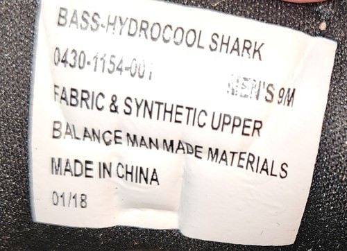 G H BASS HYDROCOOL SHARKS Black And Gray Mens Hiking Water Shoes Size 9 M - Picture 7 of 7