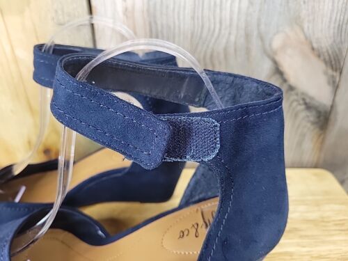 Style And Co Women's Yarah Faux Suede Wedge Dress/Office Shoes Size 8M Blue - Picture 4 of 8