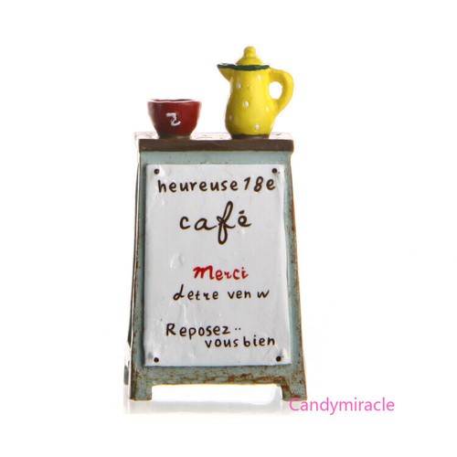 Maßstab 1:12 Puppenhaus Miniatur Kaffeeladen Alte Werbetafel Plakatwand Zubehör - Bild 2 von 9