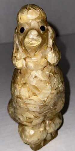 GENUINE MOTHER OF PEARL ShellHAND CRAFTED POODLE Made In USA TENN.SHELL COMPANY - Picture 3 of 7
