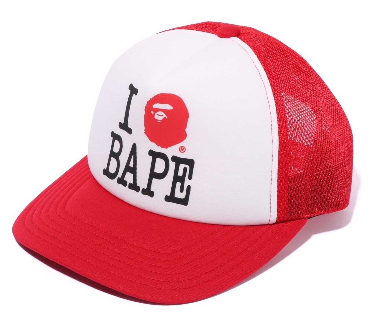 帽子 A BATHING APE I Love Bape Mesh Cap Black Caps A BATHING APE I Love Bape Mesh Cap M Black | Footshop