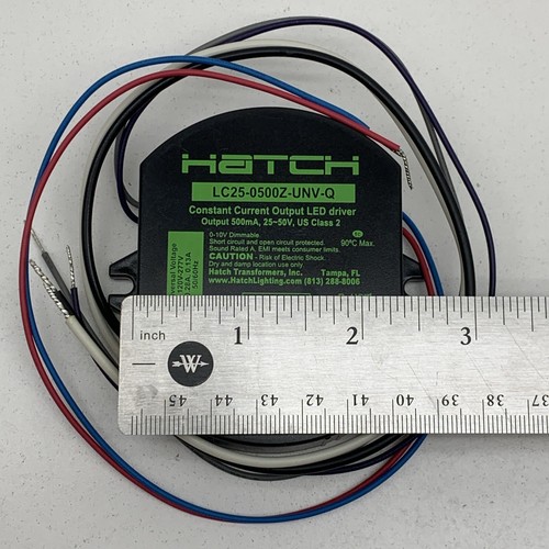 Controlador LED de corriente constante regulable Hatch LC25-0500Z-UNV-Q 500mA 25-50VDC 25W - Imagen 11 de 13