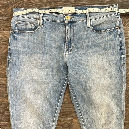 FRAME Le Garcon Straight Leg Jeans Size 29 Finn Light Wash Cropped Denim LGJ838 - Picture 12 of 15