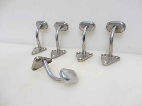 Vintage Chromed Brass Coat Hooks Hangers Old Hook Hanger Antique Deco -£10each - Picture 4 of 12