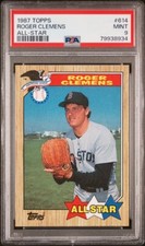 1987 TOPPS ROGER CLEMENS ALL-STAR #614 - PSA 9 - RED SOX