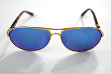 OAKLEY Feedback Gold Sapphire Iridium PLZ OO4079-17 59-13-135 Sunglasses S