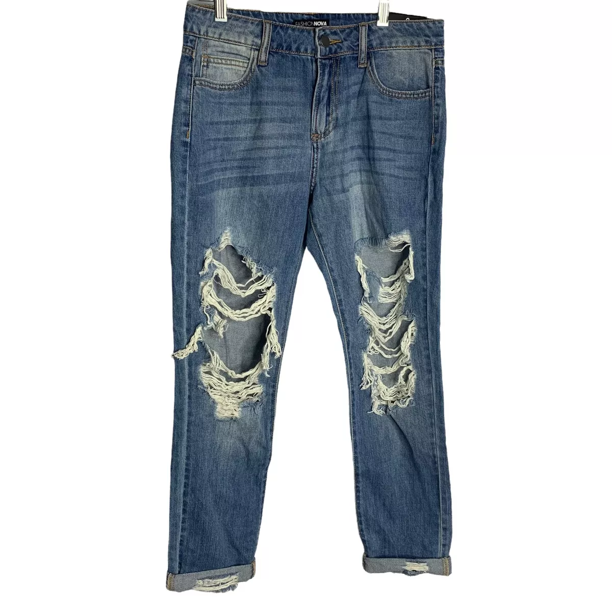 Fashion nova distressed store boyfriend jeans