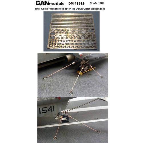 Dan Models 48519 Scale 1:48 Carrier-based Helicopter Tie Down Chain Assemblies - Picture 1 of 8
