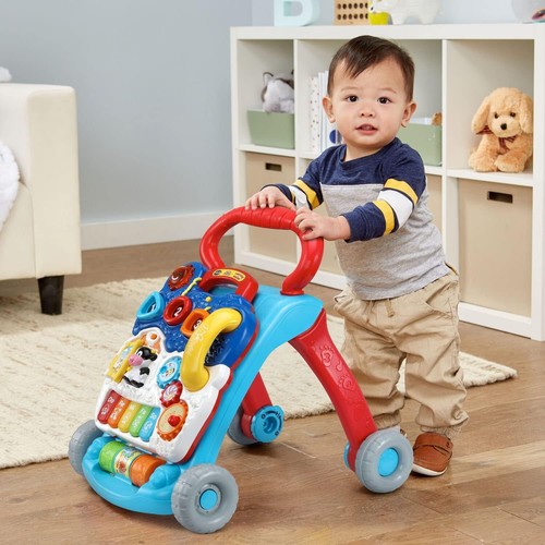 Educational Sit-to-Stand Toddler Walker with Light-Up Activities & Fun Sounds - Picture 5 of 14