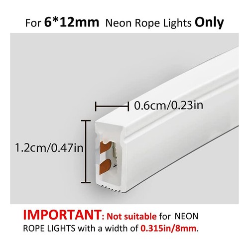 Neon Rope Light Mounting Brackets, 100PCS Neon Lights Install Fixing Clips1256 - Picture 3 of 8