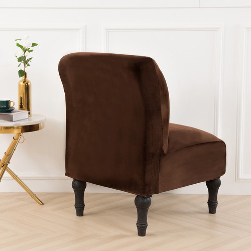 Armloser Stuhl Samt Schonbezüge Elastisch Stuhlbezug Massiv Sofa Schutzhülle - Bild 35 von 54