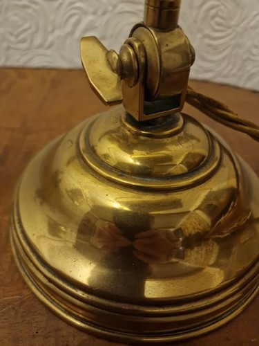 Antique Early 20th Century Brass Bankers Lamp - Picture 5 of 24