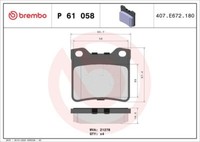 Brembo P 61 058 Bremsbelagsatz, Scheibenbremse FüR Peugeot