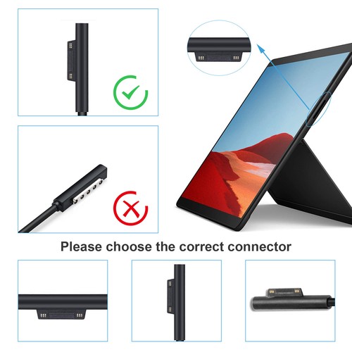 102W Power Adapter Charger for Surface Book 2 1 Surface Pro 9 8 7 6 Laptop 3 2 1 - Picture 2 of 14