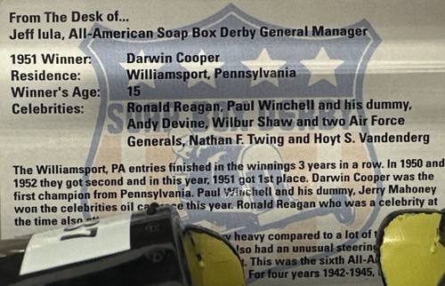 Nylint Diecast SOAP BOX DERBY CAR 1951 Winner Sun Gazette Co. Vintage 1999 NIB - Picture 6 of 14