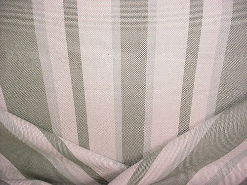 4-3/8Y Fabricut 58524 Tivoli Sage French Mill Stripe Linen Upholstery Fabric - Picture 1 of 4