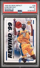 1999 SKYBOX IMPACT REWIND '99 #28 KOBE BRYANT PSA 8