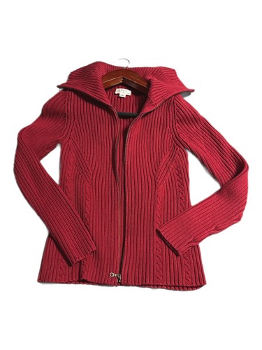 Womens Ann Taylor Loft Sweater Zipper size Medium Vintage - Picture 3 of 5