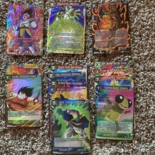 Dragon Ball Super CCG Saiyan Showdown 68 Card Lot 14 Foil 3 Super Rare 54 Non