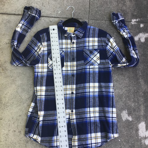 Thereabouts Flannel Button Up Shirt Boy Size XXL (22H) Blue Husky - Picture 7 of 9