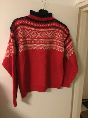 Vintage Hand Knit Norwegian Style Christmas Jumper 12 To 16 eBay