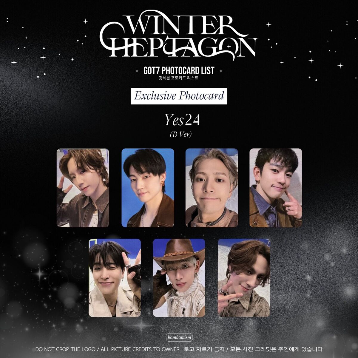 GOT7 WINTER HEPTAGON ALBUM PRE-ORDER BENEFITS POB KOREA WEB GOT7 WINTER HEPTAGON ALBUM PRE-ORDER BENEFITS POB KOREA WEB