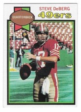 STEVE DeBERG 1979 Topps Football RC # 77 San Francisco 49ers Rookie NM - MT