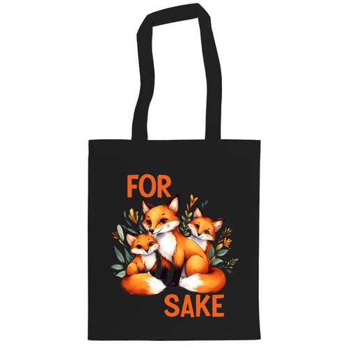 For Fox Sake Funny Watercolour Tote Bag. Gift Idea for Her. 100% Cotton Shopping - Picture 4 of 11