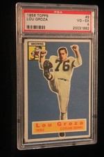 1956 Topps Football Lou Groza #9 Cleveland Browns PSA VG-EX 4
