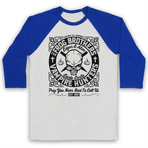 Lost Boys the Frog Brothers Vampire Hunters 80s Retro 3/4 Sleeve Baseball Tee - Picture 9 of 12