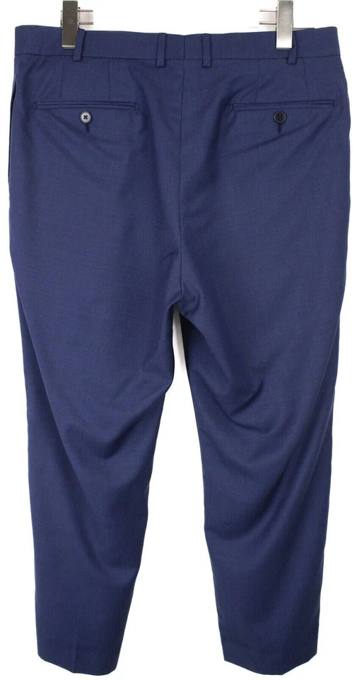 Pantalones Sin Marca Hombre W35/L28 Corte Regular Con Cremallera Azul - Imagen 2 de 4