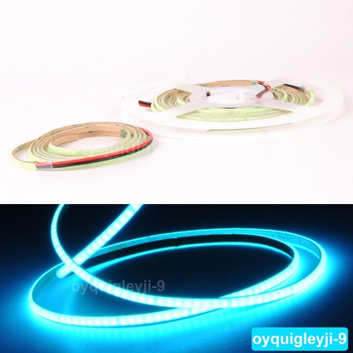 Ice Blue 3mm 384Leds/m COB LED Strip light Flexible Tape 1m-5m For Car TV Bar - Picture 3 of 12