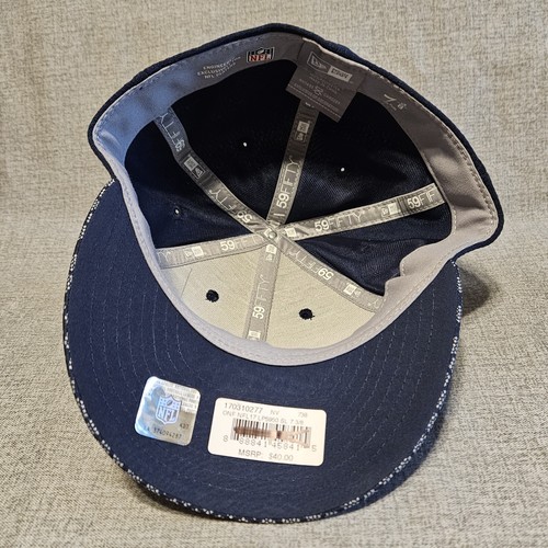 Dallas Cowboys New Era Sideline Official 59FIFTY Fitted Hat Navy Blue Cap 7 3/8 - Picture 8 of 14