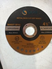 6 SATC WA60T-BF41 METAL/INOX CUT-OFF WHEELS 41/2" STAINLESS STEEL