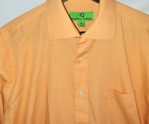 Bristol and Bull Mens Large Long Sleeve Button Front Western Shirt Coral - Picture 4 of 13